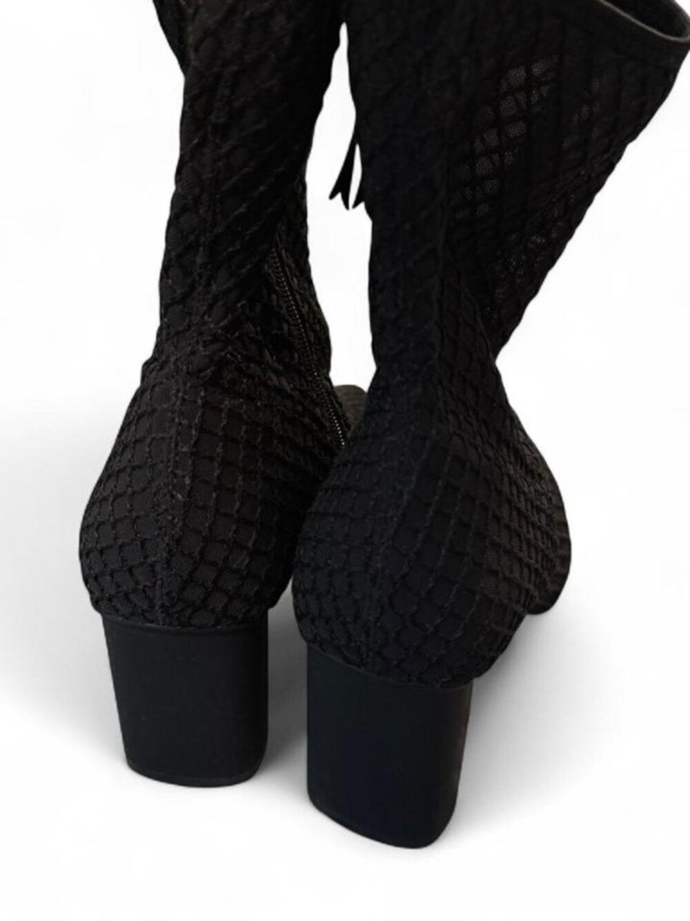 Zara black lace up boots with a chunky heel - Picture 6 of 6